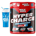 Wild Buck Pre-X4 Pre-Workout Powder with Creatine, 40 Servings, Free Shaker