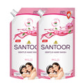 Santoor Hand Wash 675ml 2-Pack Lotus Tulsi Anti-Bacterial Hydrating