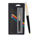 Parker Jotter Standard Ball Pen Gold Trim | Body Color - Black | Ink Color - Blue