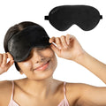 Boldfit Silk Eye Mask for Comfortable Sleep, Adjustable Strap, Black