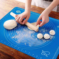 RUCON Non-Stick Silicone Baking Mat for Dough & Fondant (Blue)