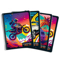 Classmate Pulse Unruled Spiral Notebooks Pack of 4 - 200 Pages, Soft Cover