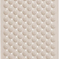 RichAxis Anti-Skid Bath Mat with Foot Scrubber, Beige, 70x35 cm