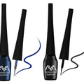 AYA Waterproof Smudge-Proof Liquid Eyeliner Set, Black & Blue, 10ml