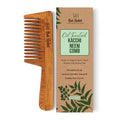 Neem Wooden Comb with 17 Herbs for Detangling & Shine, All Hair Types