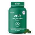 Arth Biotin Capsules for Hair Growth | With Keratin Builder, Hyaluronic Acid & Essential Vitamins | Strengthens Hair, Skin & Nails | Promotes Shine, Volume & Reduced Hair Fall | Daily Hair Care Supplement | 60 Veg Capsules