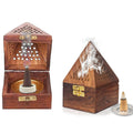 Wooden Incense Holder Cone Stand for Pooja Rituals Handcrafted
