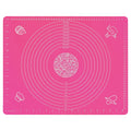ZELKEY Large Silicone Baking Mat with Measurements - Pink
