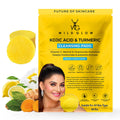 WILDGLOW Luxury Turmeric & Kojic Acid Brightening Face Pads, 40 Count