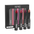 RENEE Matte Lipstick Set of 4 Intense Color Long-Lasting Velvet Finish