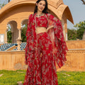Oviya Georgette Cape Sharara Set
