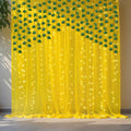 Yellow Haldi Backdrop Set - 8 Pcs Mehendi & Pooja Decor Items