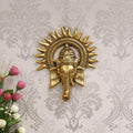 Golden Metal Ganesha Sun Wall Hanging Decor - Diwali Gift