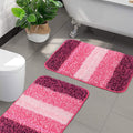Saral Home Pink Microfiber Non-Slip Bath Mats 50x70cm Pack of 2