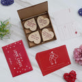 eCraftIndia Set of 8 Love Cards, 20 Reasons Why I Love You Printed on Little Hearts Wooden Gift Set - Valentine Gifts for Girlfriend, Boyfriend, Husband, Wife