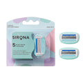 Sirona Women's Razor Refills 2-Pack, 5-Blade with Aloe & Vitamin E
