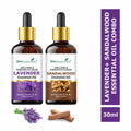 She Essentials Lavender Oil & Sandalwood Essential Oil Combo Healthier Skin & Hair - Restful Sleep