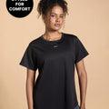 Kica Quick Dry Active T-Shirt with Curved Hem and Flattering Hip-Length Fit Black