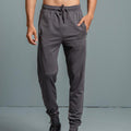 Men Combed Cotton Rich Jogger with Side Pockets Dark Grey EJ2