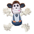 Foodie Puppies Monkey Crinkle Paper Rope Plush Toy for Dogs