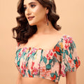 Floral fantasy peachy blouse