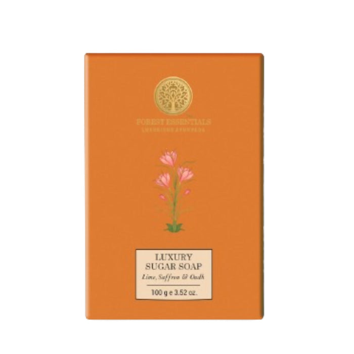 Forest Essentials Luxury Sugar Soap Lime Saffron & Oudh