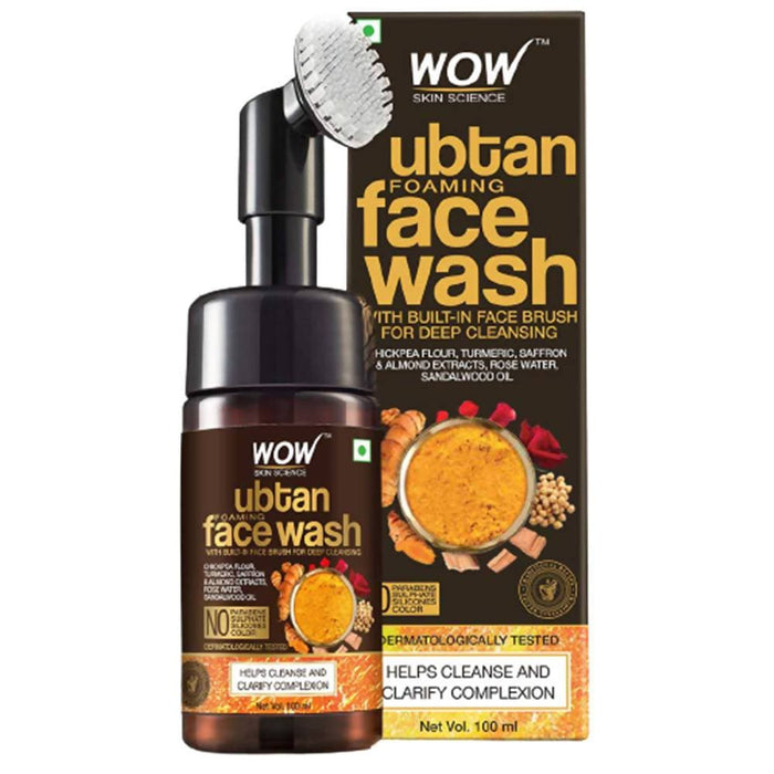 Wow Skin Science Ubtan Foaming Face Wash Turmeric & Saffron