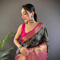 Black Banarasi Zari Butti Saree
