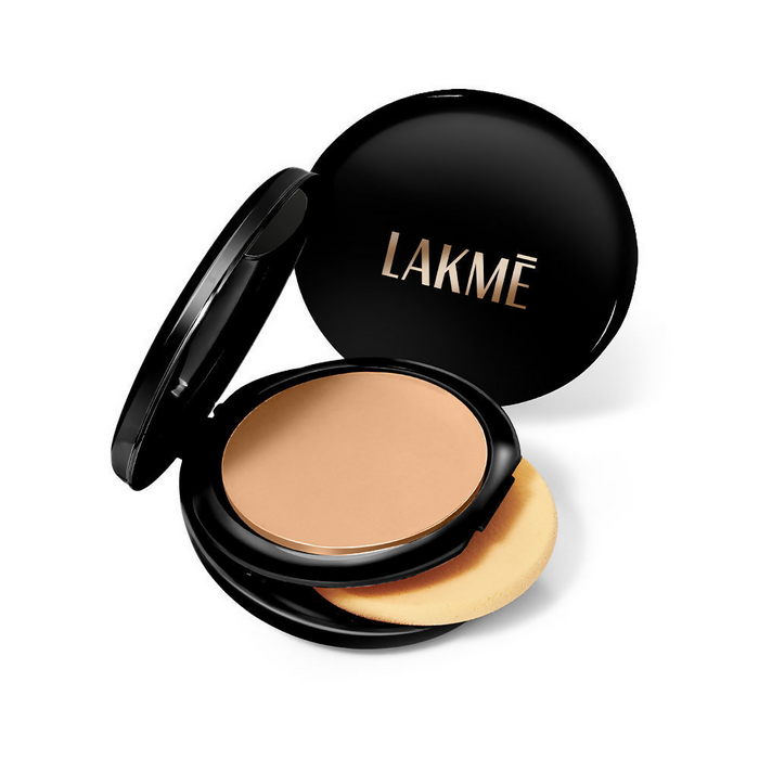Lakme Unreal Dual Cover Pressed Powder - 03 Golden Sand