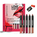 Love Earth Lip Crayon Non-Transfer Lipstick 2.O And Sharpener