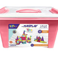 Kipa MagPlay Build A Castle 60 Pcs. Magnetic Tiles Set with Storage Container, Constructing and Creative Toy with Smart Outdoor BagPack for Kids