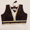 ZARIYA SEQUINS MAROON BLOUSE