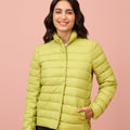 NYKD By Nykaa Ultra Light Weight Puffer Jacket with Inbuilt Bag (Set of 2)-NYAT405-Green