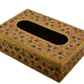 Nizalia Chinar Leaf Embossed Cream Paper Mache Tissue Paper Holder - Limited Time Offer