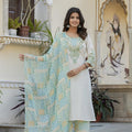Juniper Multi Color Ethnic Printed Kurta Set With Dupatta