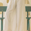 Juniper Off White Solid Viscose Palazzo Pants