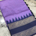 Lust Purple Soft Silk Gadwal Weaving Saree