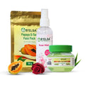 Belsa Herbals Organic Papaya D-tan Face pack + Rose Mist + Skin Hydrating Aloe Gel Combo