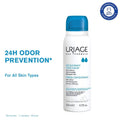 Uriage Fresh Body Deodorant Spray with Alum & Sweet Almond Oil Dermat Recommended for Sensitive Skin