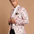 Men's Pink Floral Printed Blazer