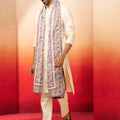 Men's Cream Digital Print Dupatta