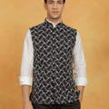 Men's Black Cotton Nehru Jacket
