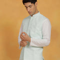 Men's Green Cotton Nehru Jacket