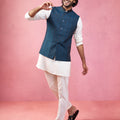 Men's Turquoise Nehru Jacket Set