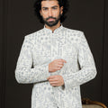 Men's Velvet Embroidered Sequined Bandhgala Jodhpuri