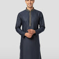 Men's Navy Blue Cotton Kurta