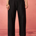 Women's Black Viscose Palazzo Pants