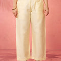 Women's Gold Viscose Palazzo Pants