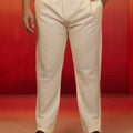 Men's Cream Cotton Lycra Pyjama