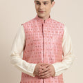 Men's Onion Pink Ethnic Jacket